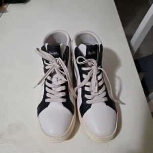 Coach Black and White High-Top Sneakers